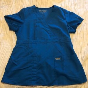 Greys anatomy royal blue scrub top